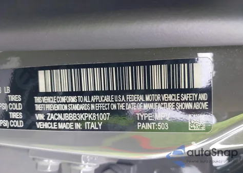 2019 Jeep Renegade Latitude 4X4 from USA, damaged, VIN ZACNJBBB3KPK81007